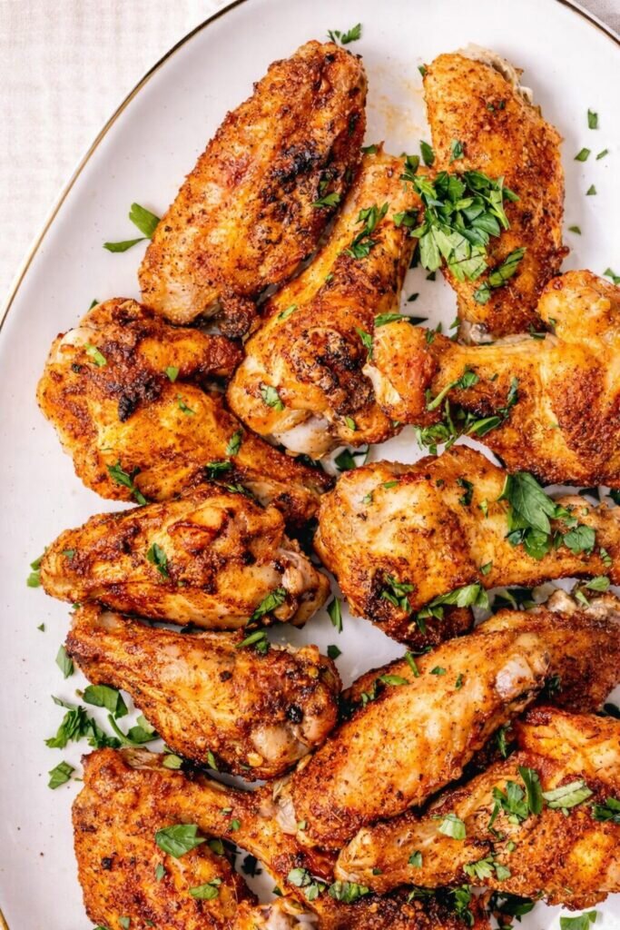 how long to bake chicken wings in the oven — crispy golden baked wings