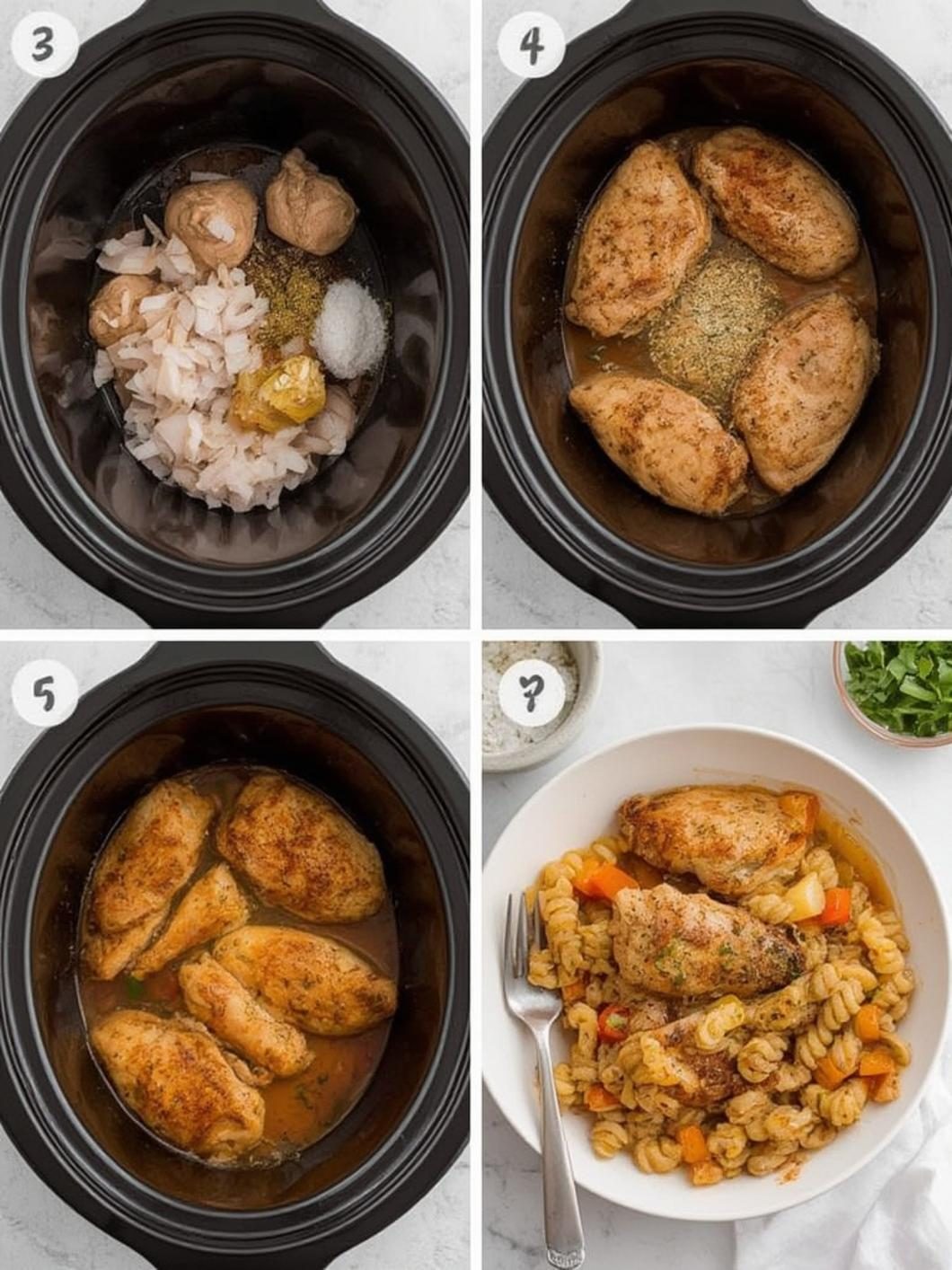 Preparation steps for how to cook chicken in crock pot