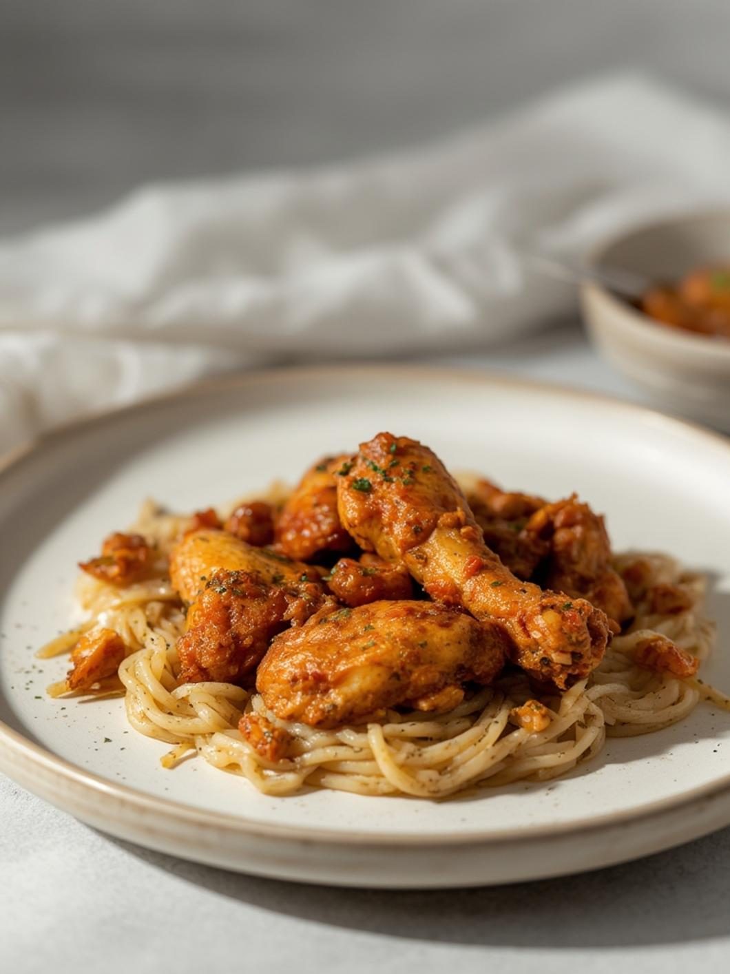 slow cooker crack chicken in a crockpot with melted cheese and bacon toppings