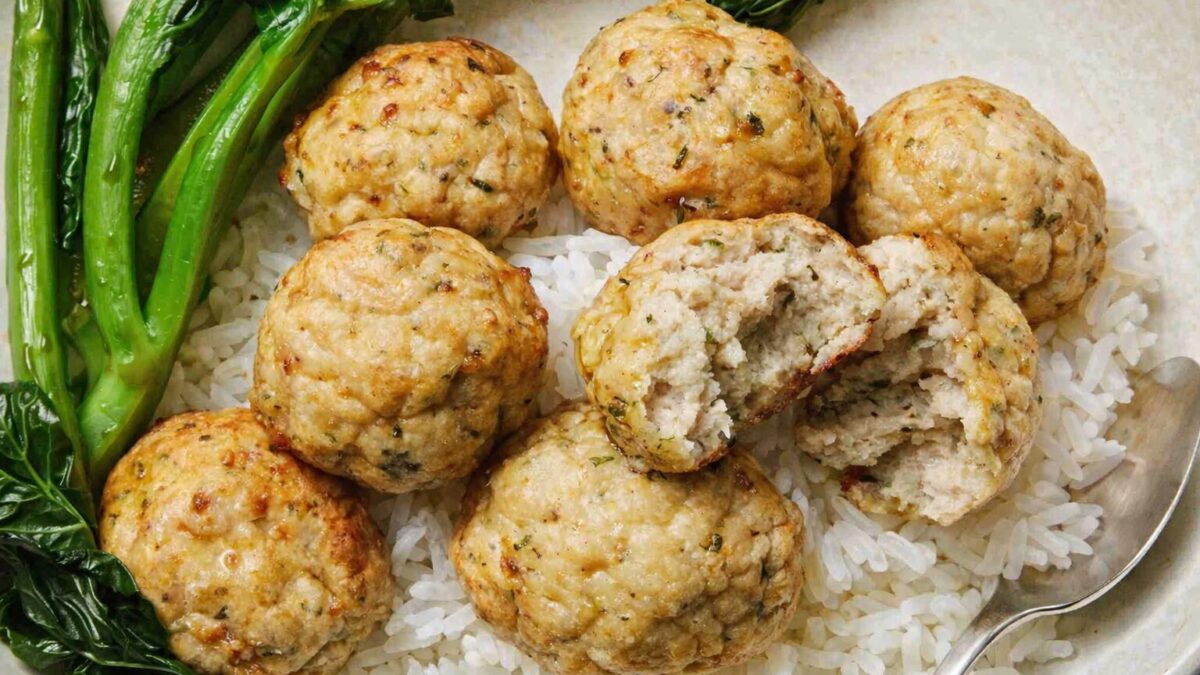 how long to bake chicken meatballs
