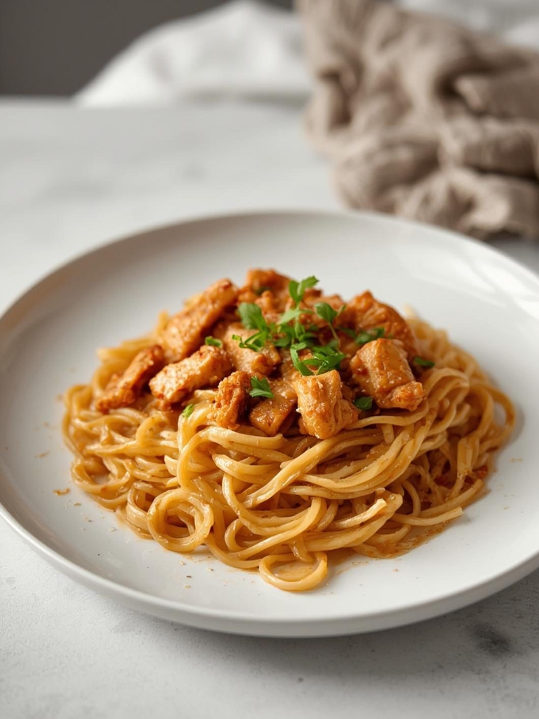 Serving suggestions for chicken noodles recipe