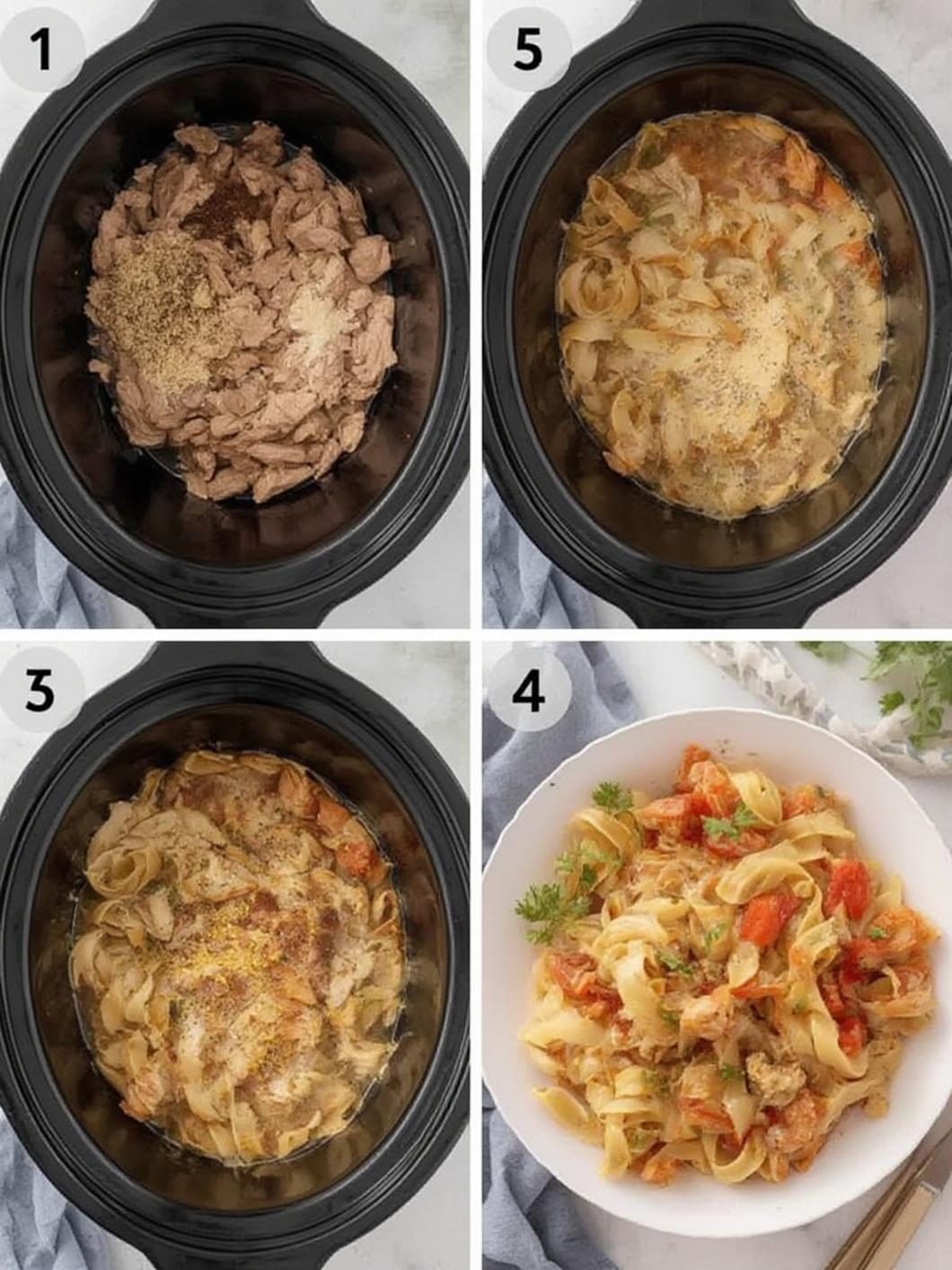 Adding ingredients to crockpot