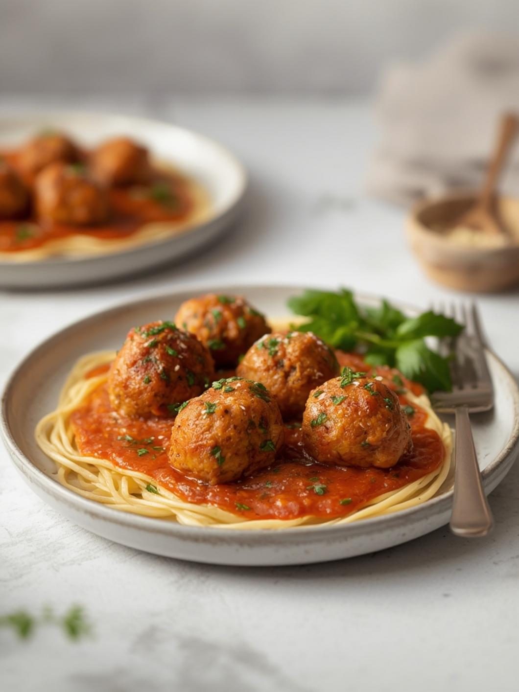 Serving suggestions for how long to bake chicken meatballs