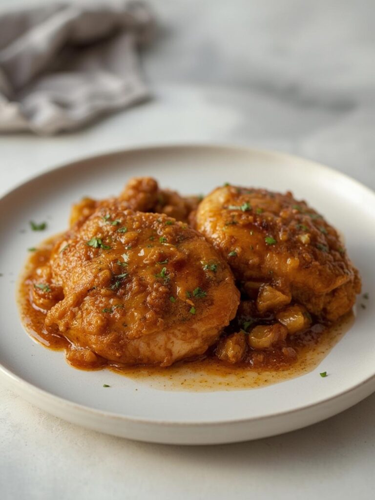 smothered chicken thighs