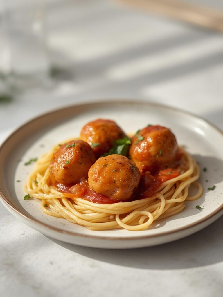 what to eat with chicken meatballs