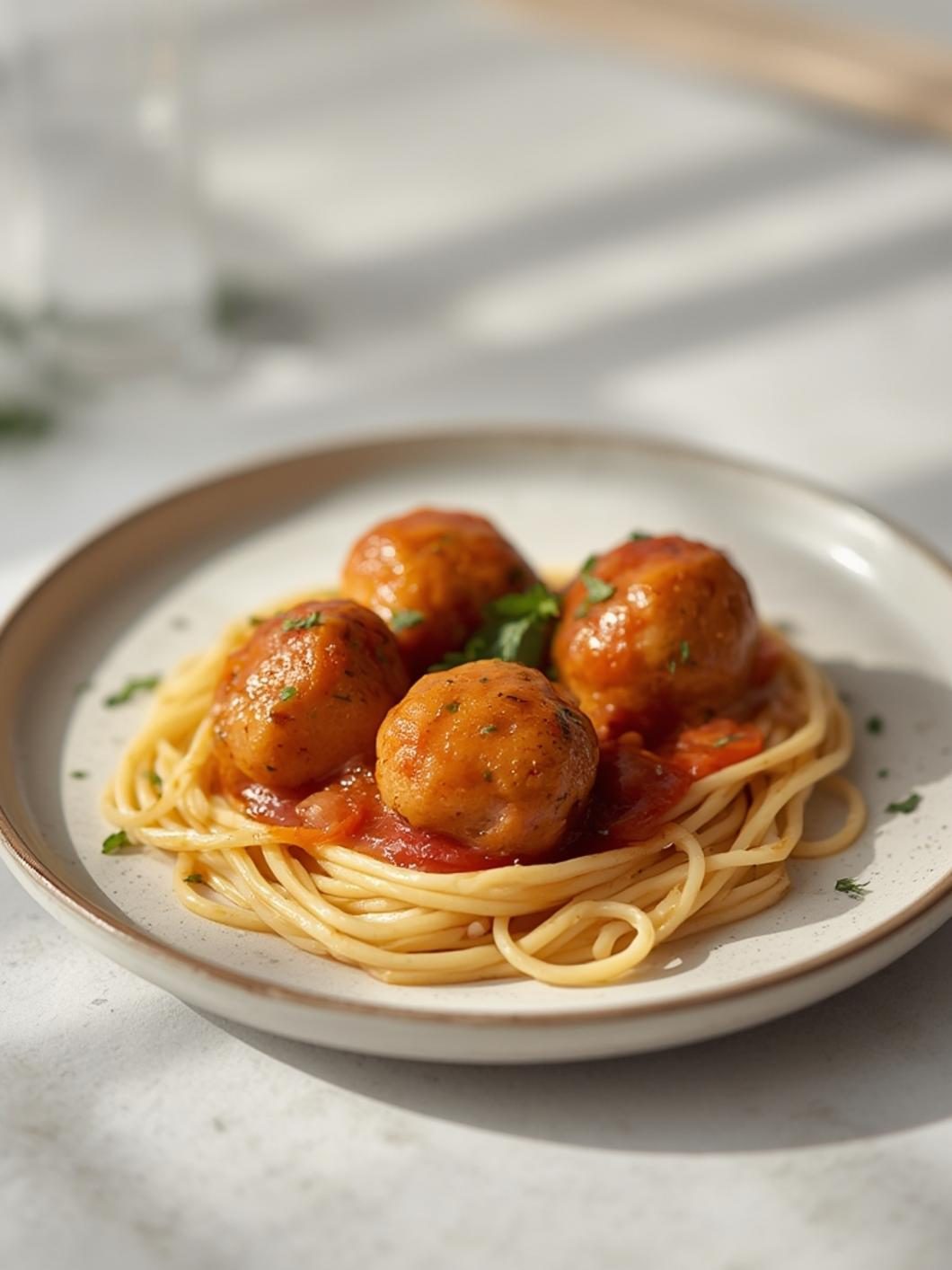 what to eat with chicken meatballs