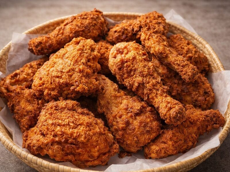 temp oil fried chicken