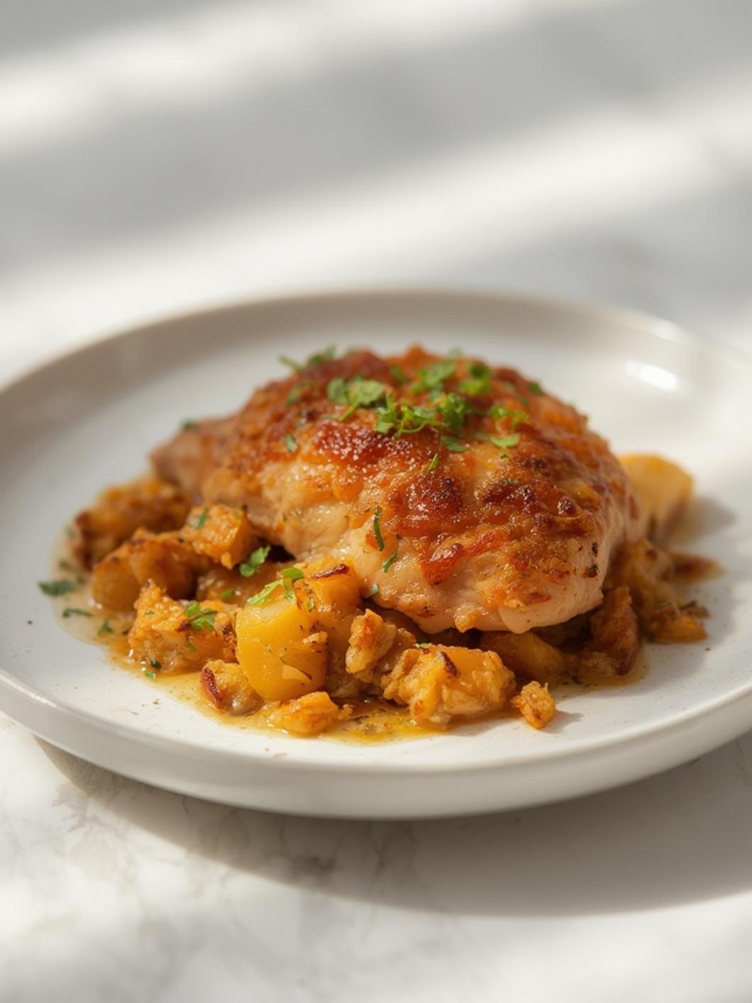 Preparation steps for chicken and stove top stuffing bake