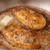 chicken breast on the stove
