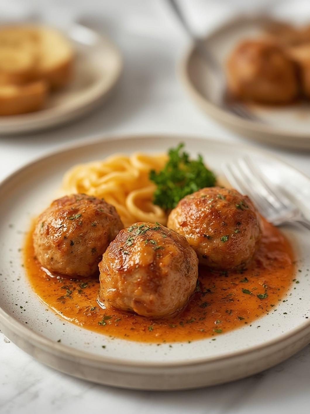Preparation steps for chicken meatball dinner ideas
