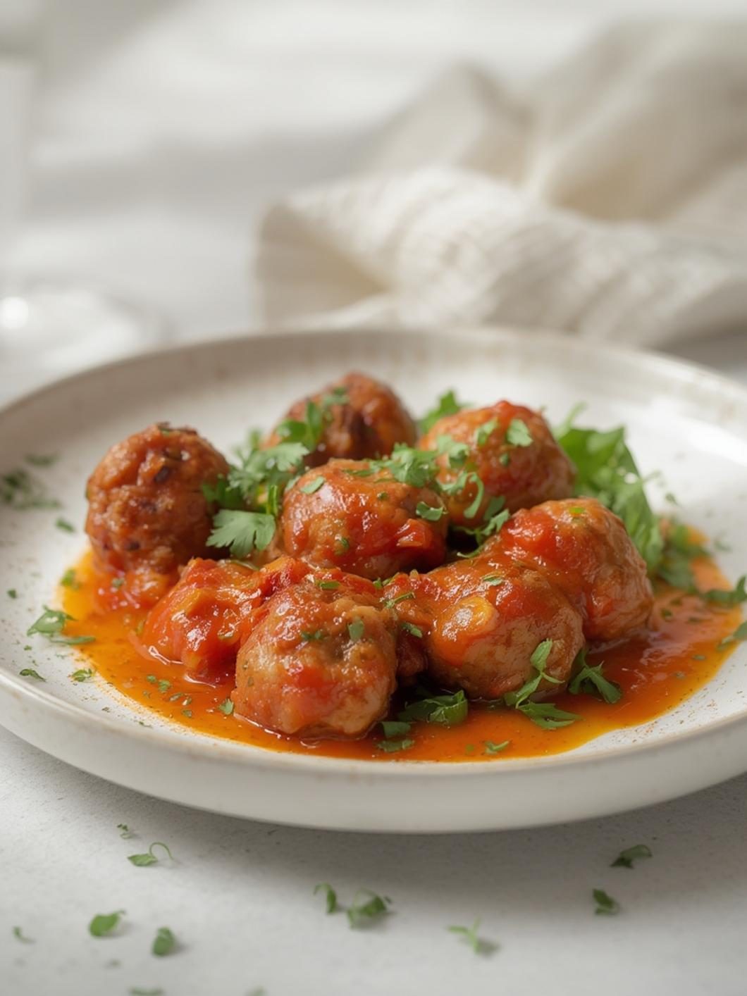 Preparation steps for chicken meatballs recipe