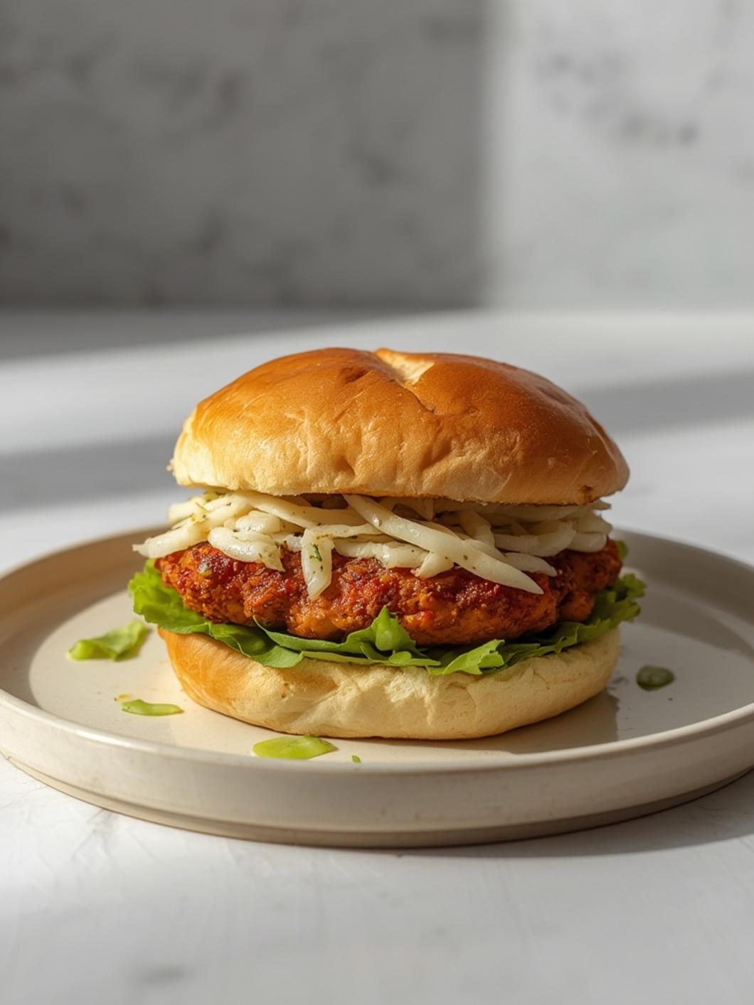 Preparation steps for chicken sandwich recipe