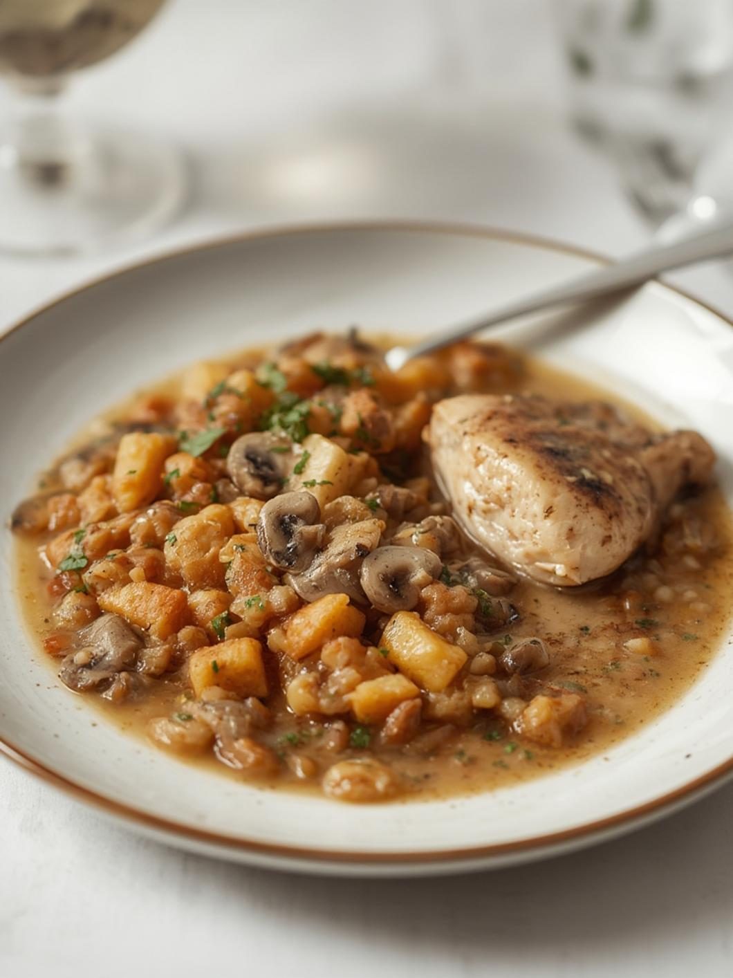 Serving suggestions for chicken with stuffing and mushroom soup