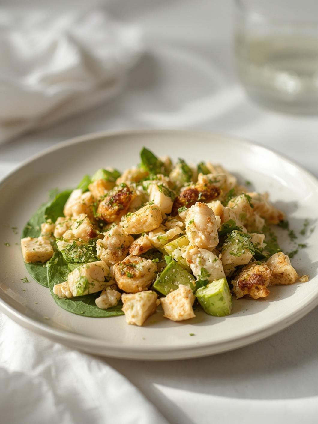 Serving suggestions for easy chicken salad recipe