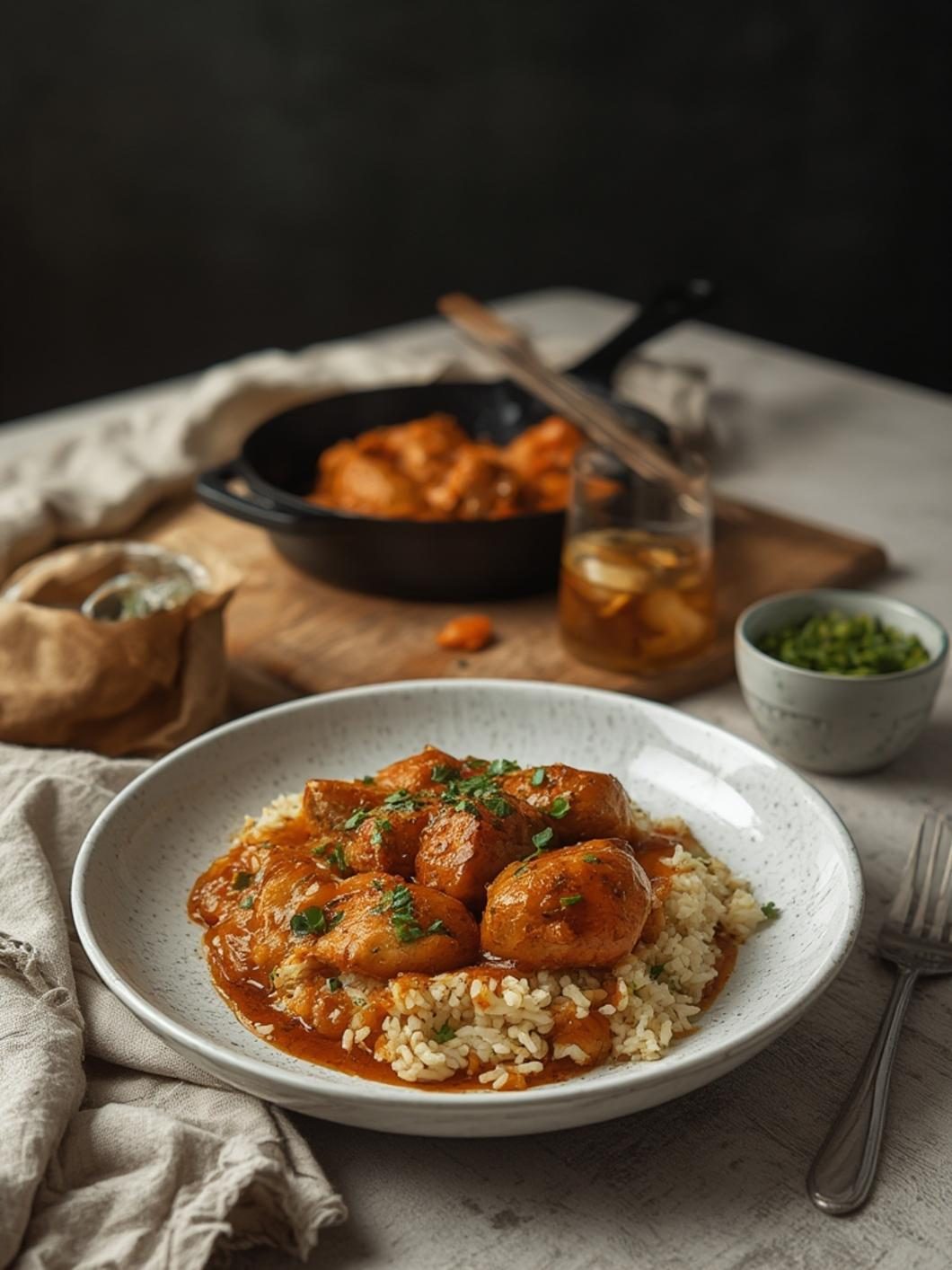 honey chicken and rice