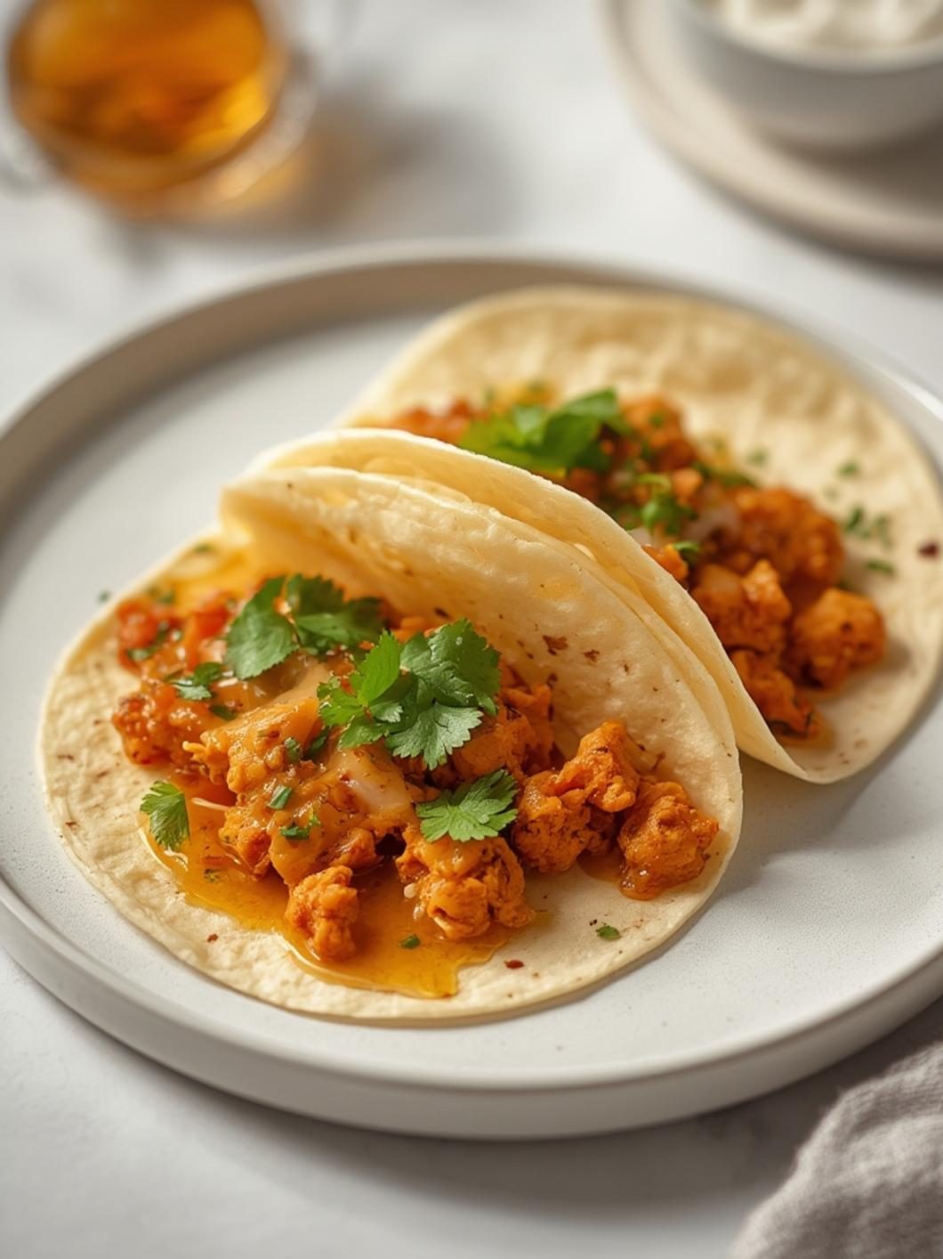 Preparation steps for honey chipotle chicken tacos