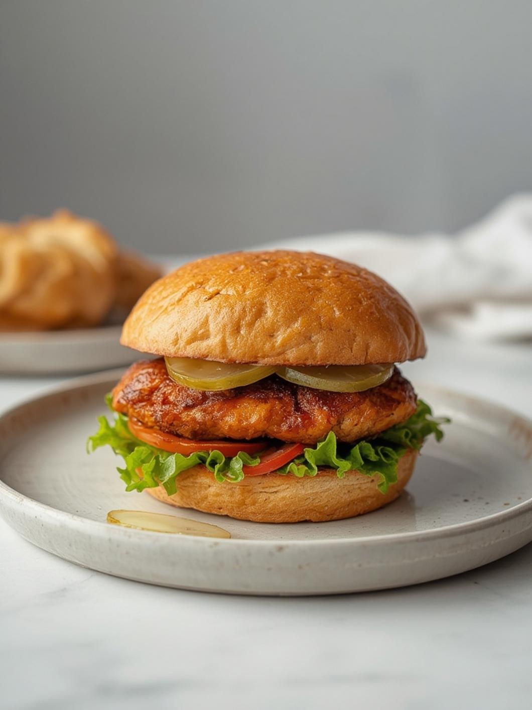 Serving suggestions for how to make chicken sandwich