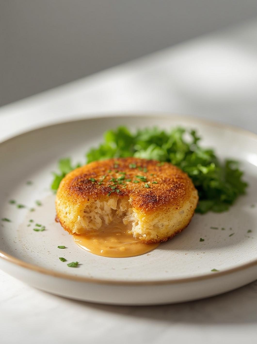 Serving suggestions for salmon croquette recipe