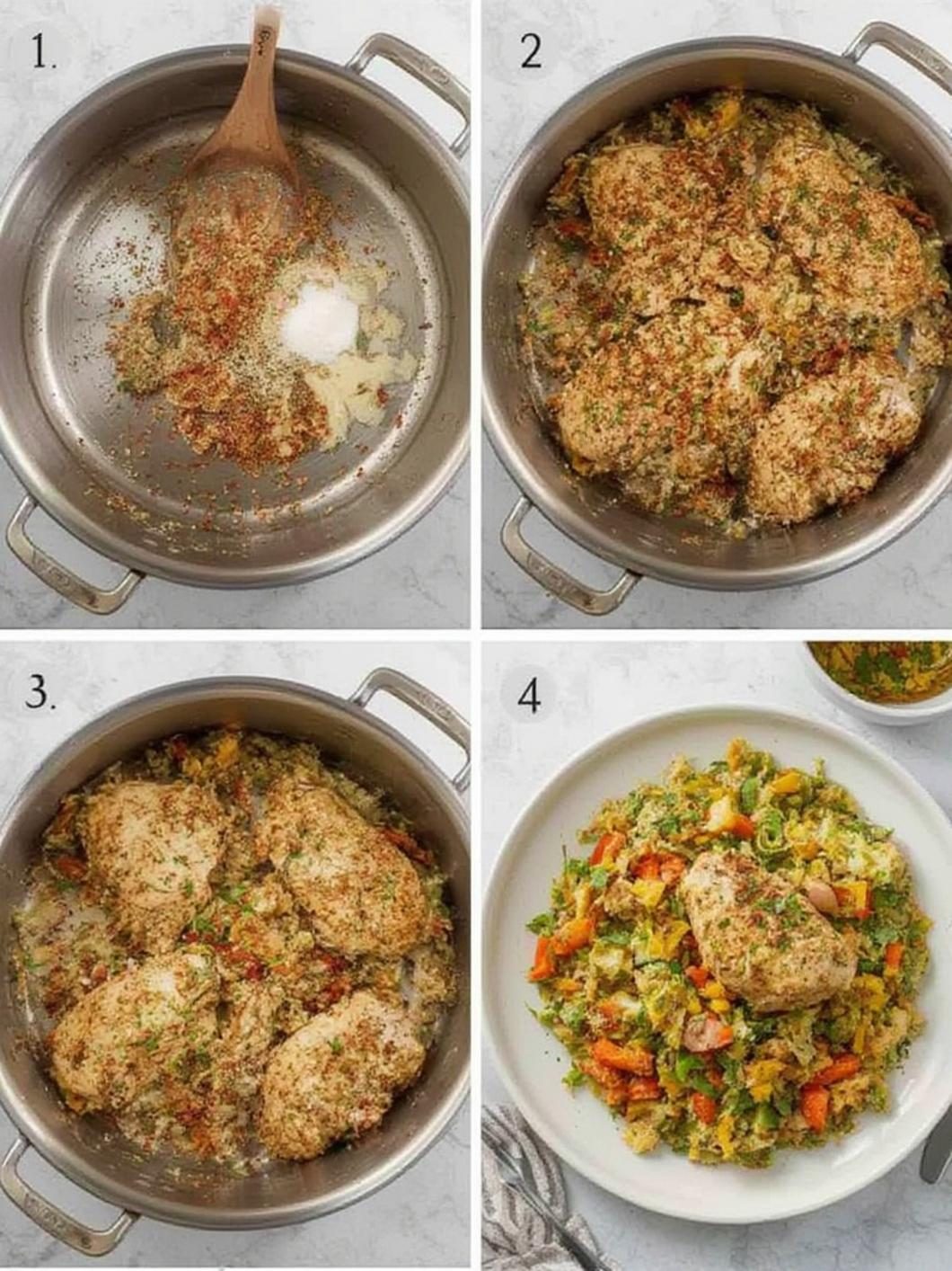 Preparation steps for stove top stuffing chicken recipes