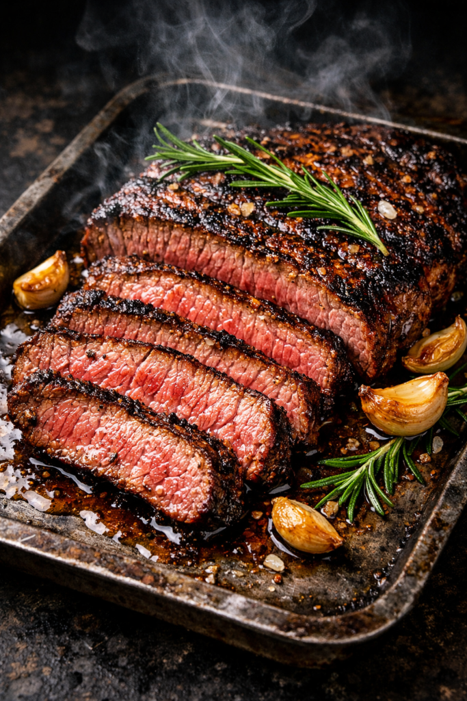 Broiled London Broil: Juicy Oven Method in 30 Min