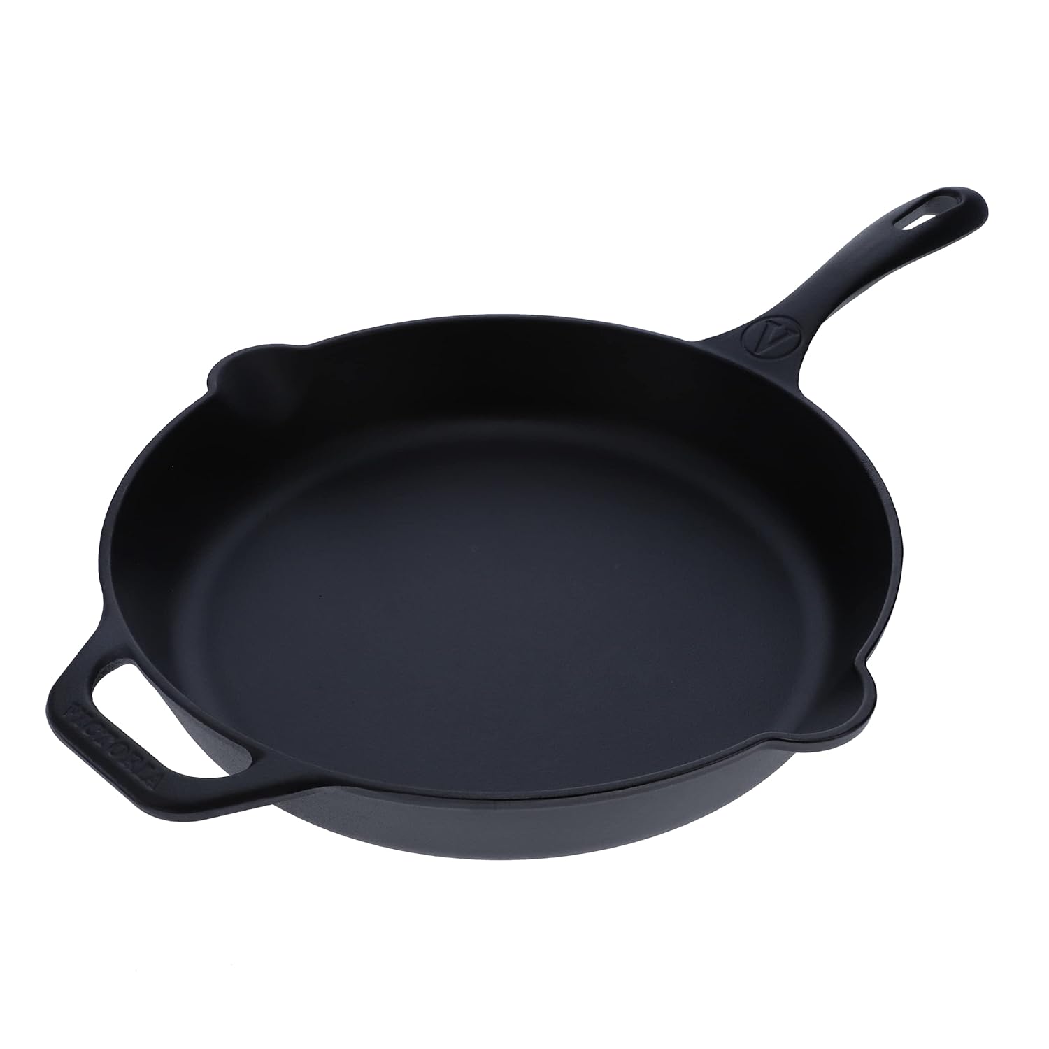 Victoria 12 inch cast iron skillet smooth surface