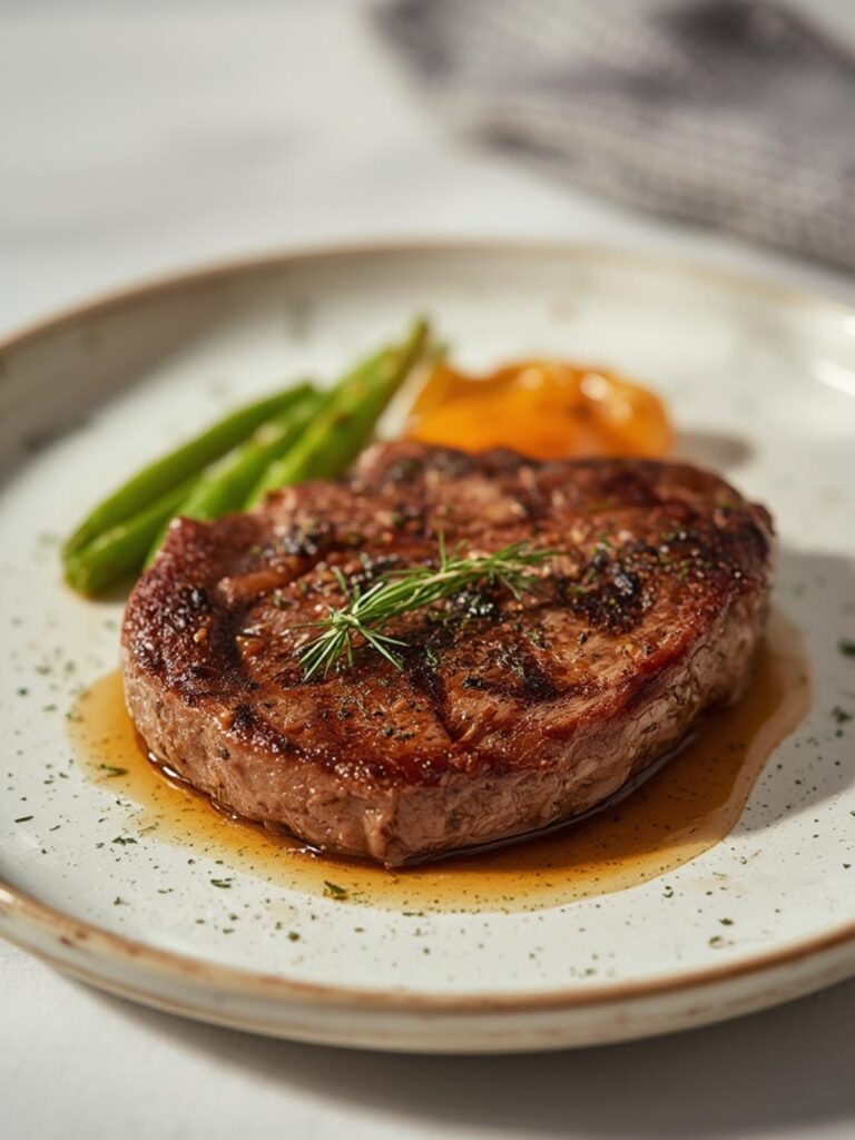beef chuck steak on grill