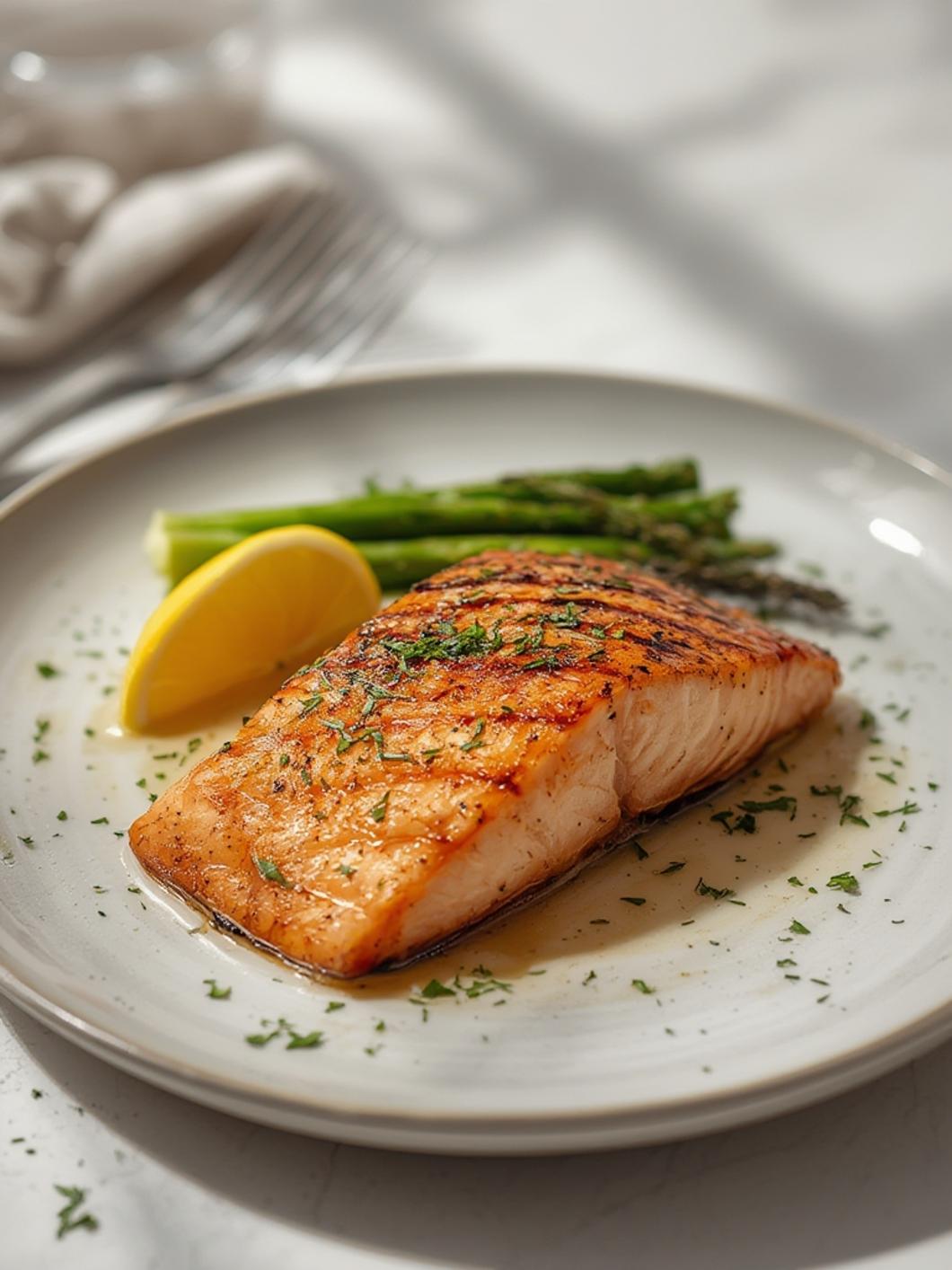 Preparation steps for cooking salmon on the grill