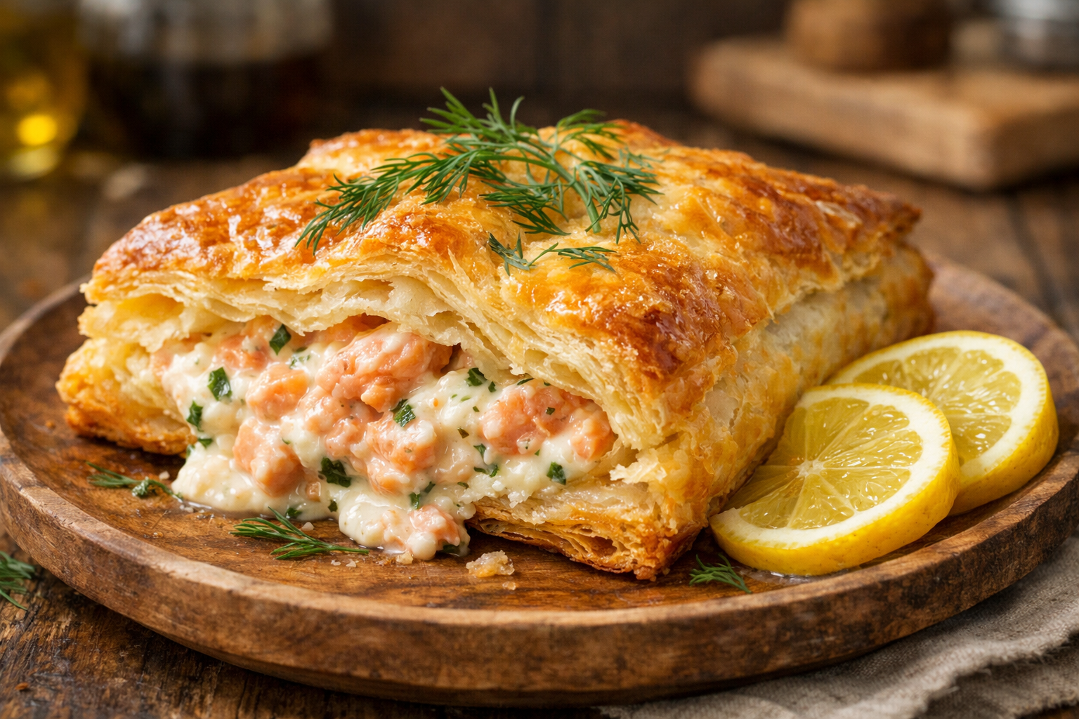 puff pastry salmon cream cheese
