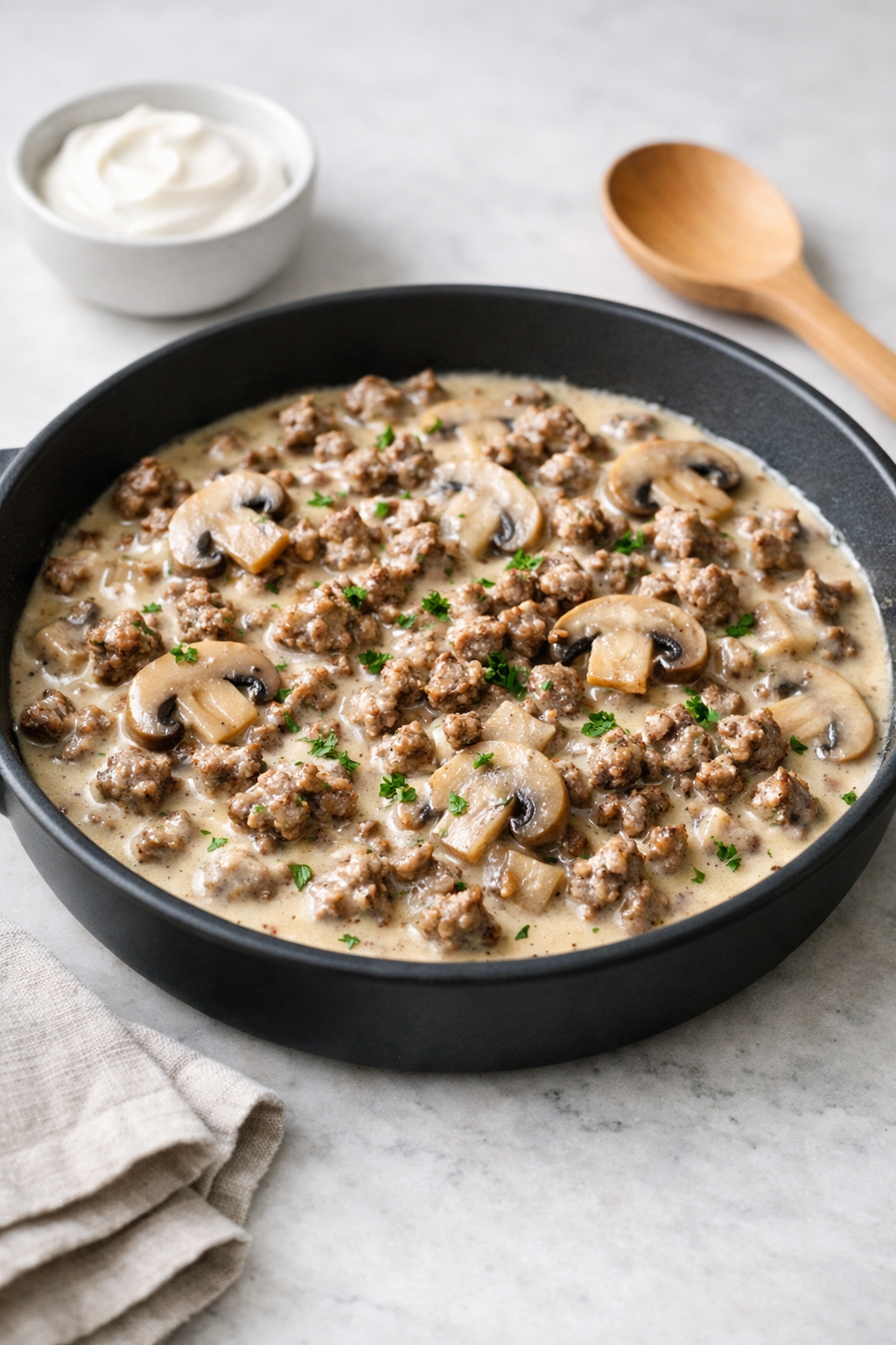 ground beef cream of mushroom