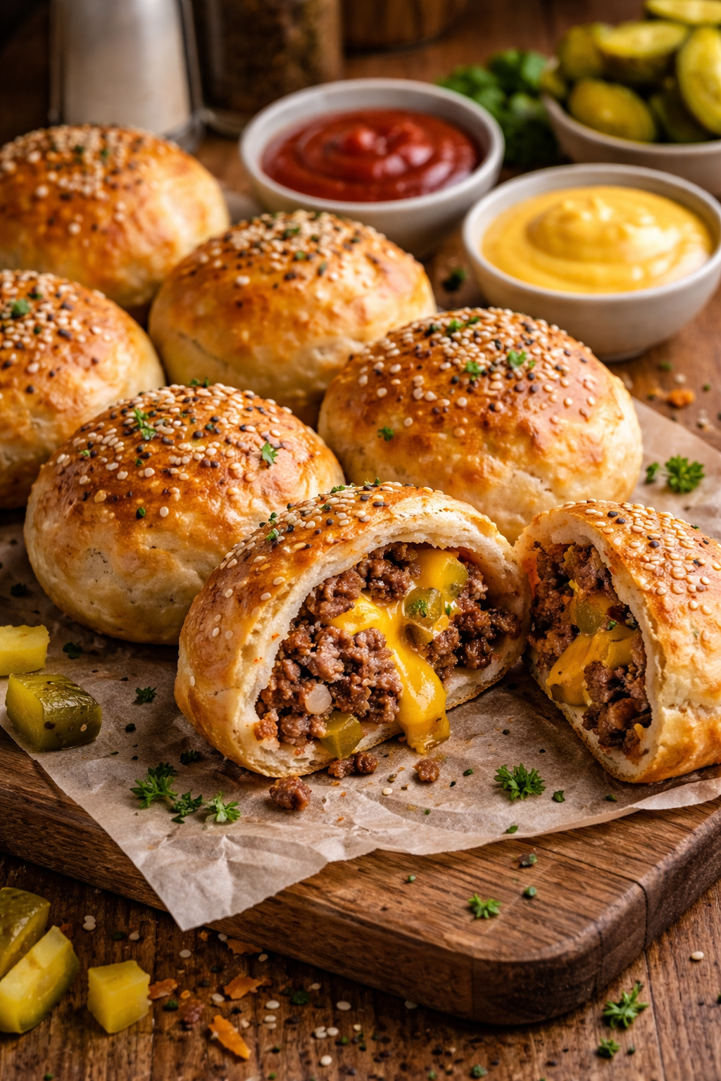 cheeseburger bombs with biscuits