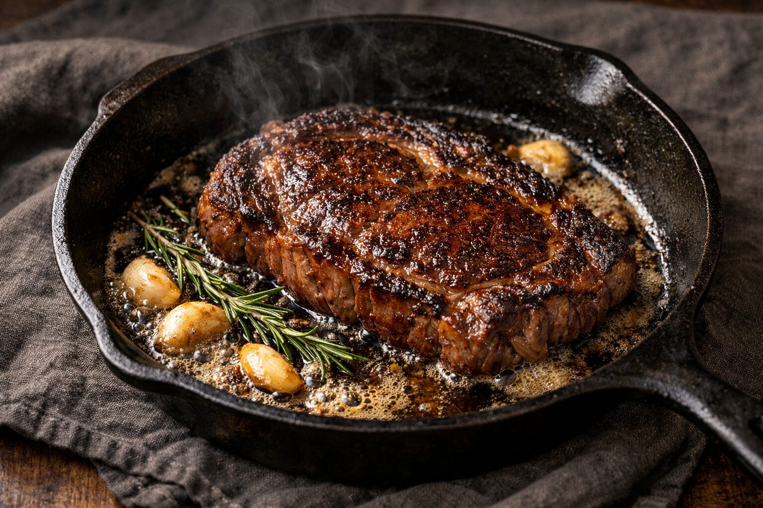 Cast Iron and Oven Steak
