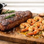 sirloin and shrimp