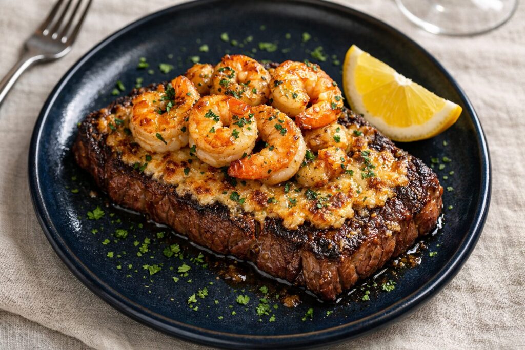 steak shrimp parmesan