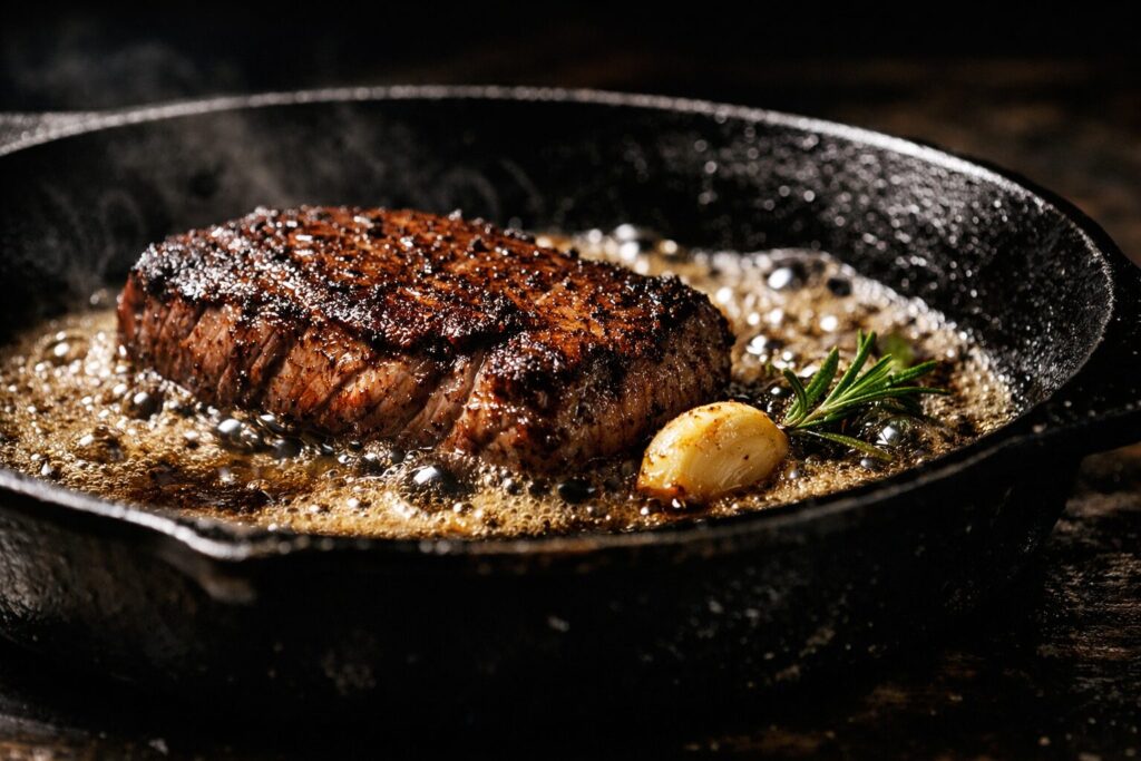 Top Sirloin Steak Cast Iron