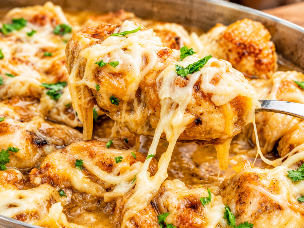 French Onion Meatballs