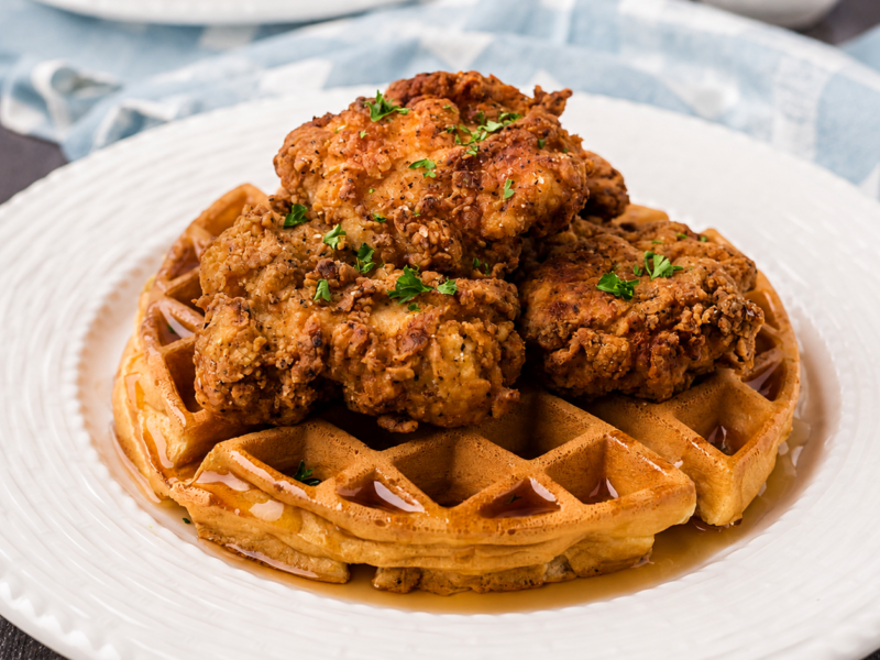 chicken and waffles
