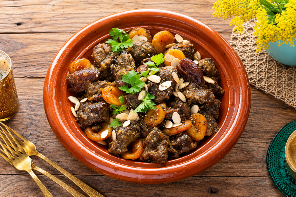 moroccan lamb tagine with apricots